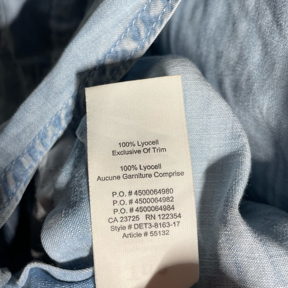 Aritzia TNA Senryu Shorts Denim Overalls Medium Light Wash Women’s Jean XS - Picture 8 of 9